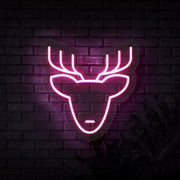 Reindeer Head Neon Sign