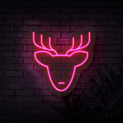 Reindeer Head Neon Sign