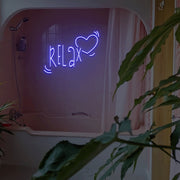 Relax And Heart Neon Sign