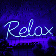 Relax Blue Neon Sign