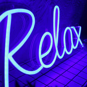 Relax Blue Neon Sign