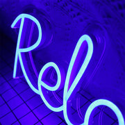 Relax Blue Neon Sign