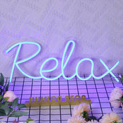 Relax Blue Neon Sign