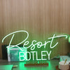 Resort Botley Green Neon Sign