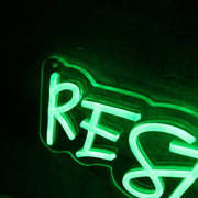 Restroom Green Neon Sign