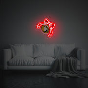 Ring Bell With Bow Tie LED Neon Acrylic Artwork