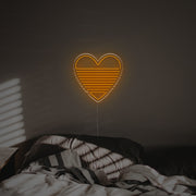 Rippling Heart LED Neon Sign