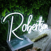 Robertson White LED Neon Sign