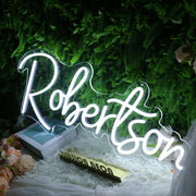 Robertson White LED Neon Sign