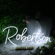 Robertson White LED Neon Sign