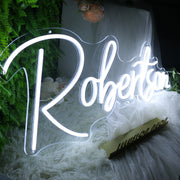 Robertson White LED Neon Sign