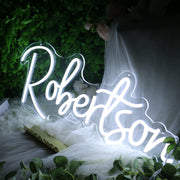 Robertson White LED Neon Sign