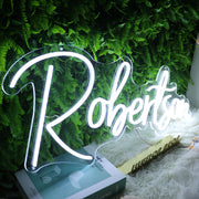 Robertson White Neon Sign