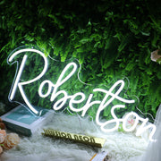 Robertson White Neon Sign