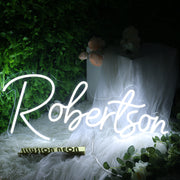 Robertson White Neon Sign