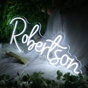 Robertson White Neon Sign