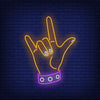 Rock Gesture Neon Sign