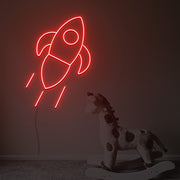 Rocket Ship Neon Sign Fashion Custom Neon Sign Lights Night Lamp Led Neon Sign Light For Home Party