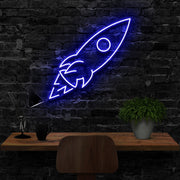 Rocketship Neon Sign