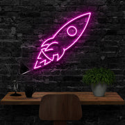 Rocketship Neon Sign