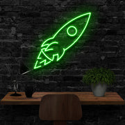 Rocketship Neon Sign