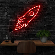 Rocketship Neon Sign