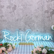 Rocki Gorman Blue Neon Sign