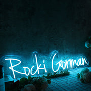 Rocki Gorman Blue Neon Sign