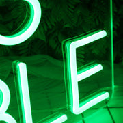 Rooms Available Green Neon Sign