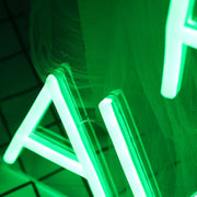 Rooms Available Green Neon Sign