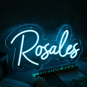 Rosales Blue Neon Sign