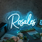 Rosales Blue Neon Sign