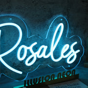 Rosales Blue Neon Sign