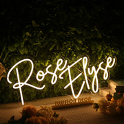 Rose Elyse Yellow Neon Sign