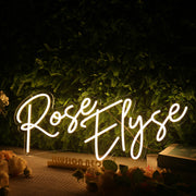 Rose Elyse Yellow Neon Sign