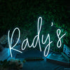 Rudy's Blue Neon Sign