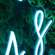 Rudy's Blue Neon Sign