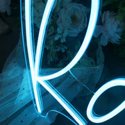 Rudy's Blue Neon Sign