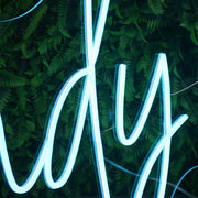 Rudy's Blue Neon Sign