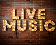 Steel Marquee Letter Rustic Live Music High-End Custom Zinc Metal Marquee Light Marquee Sign