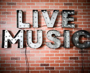 Steel Marquee Letter Rustic Live Music High-End Custom Zinc Metal Marquee Light Marquee Sign