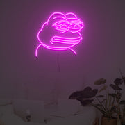 Sad Pepe Frog Neon Sign Custom Neon Sign Lights Night Lamp Led Neon Sign Light For Home Party