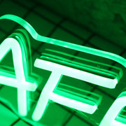 Safety Arcade Green Neon Sign