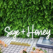 Sage Honey White Neon Sign