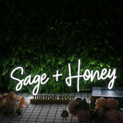 Sage Honey White Neon Sign