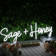 Sage Honey White Neon Sign