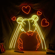 Sailor Moon Hearts Neon Sign