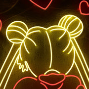 Sailor Moon Hearts Neon Sign