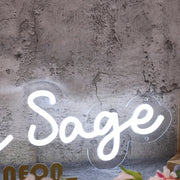 Salon Sage White Neon Sign