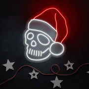 Santa Skull Neon Sign